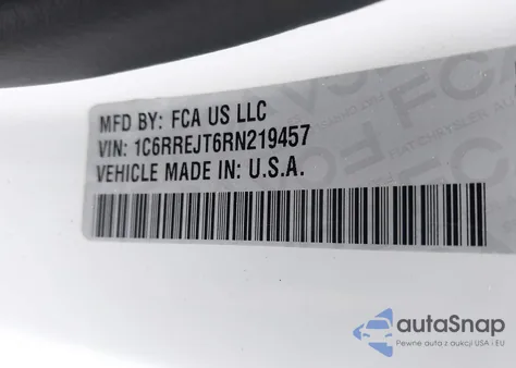 2024 Ram 1500 Laramie 4X2 5'7 Box z USA, uszkodzony, nr VIN 1C6RREJT6RN219457